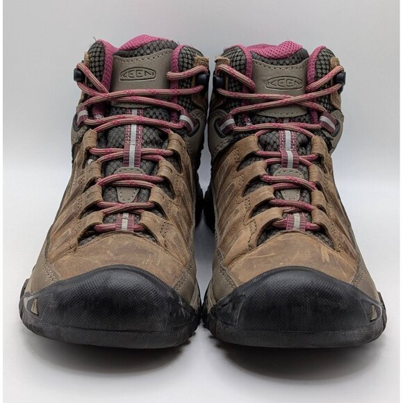 Keen Targhee III Waterproof Mid Hiking Boots Womens Size 7 W WIDE Pink Brown - Picture 3 of 7